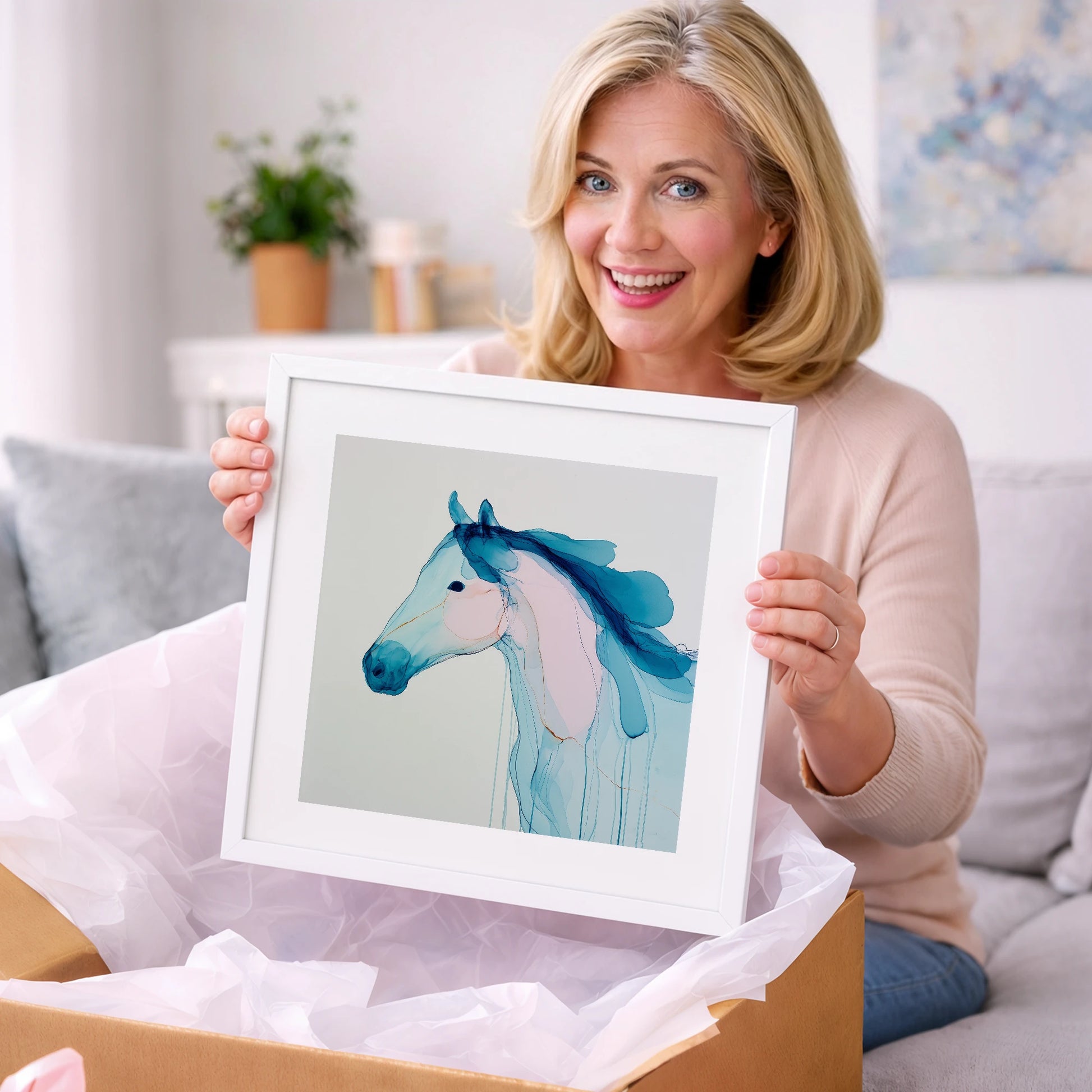Ethereal Blue Spirit - horse breed art gift idea for horse lovers