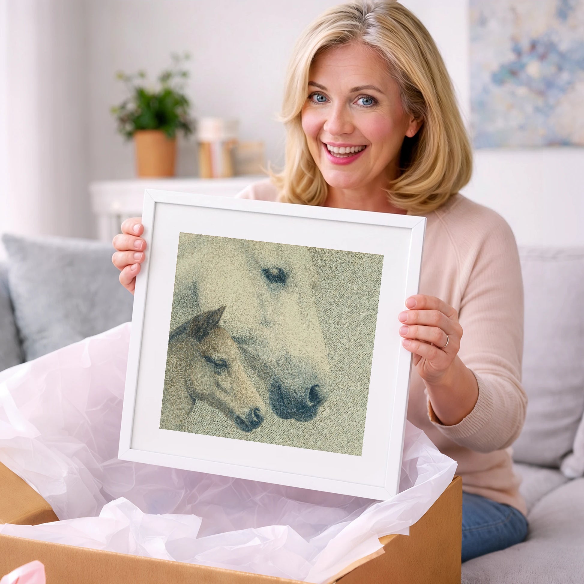Enduring Connection - mare & foal art gift idea for horse lovers