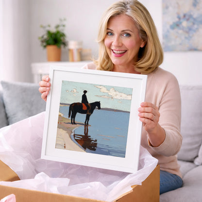 Stillness at the Shore - beach horse art gift idea for horse lovers