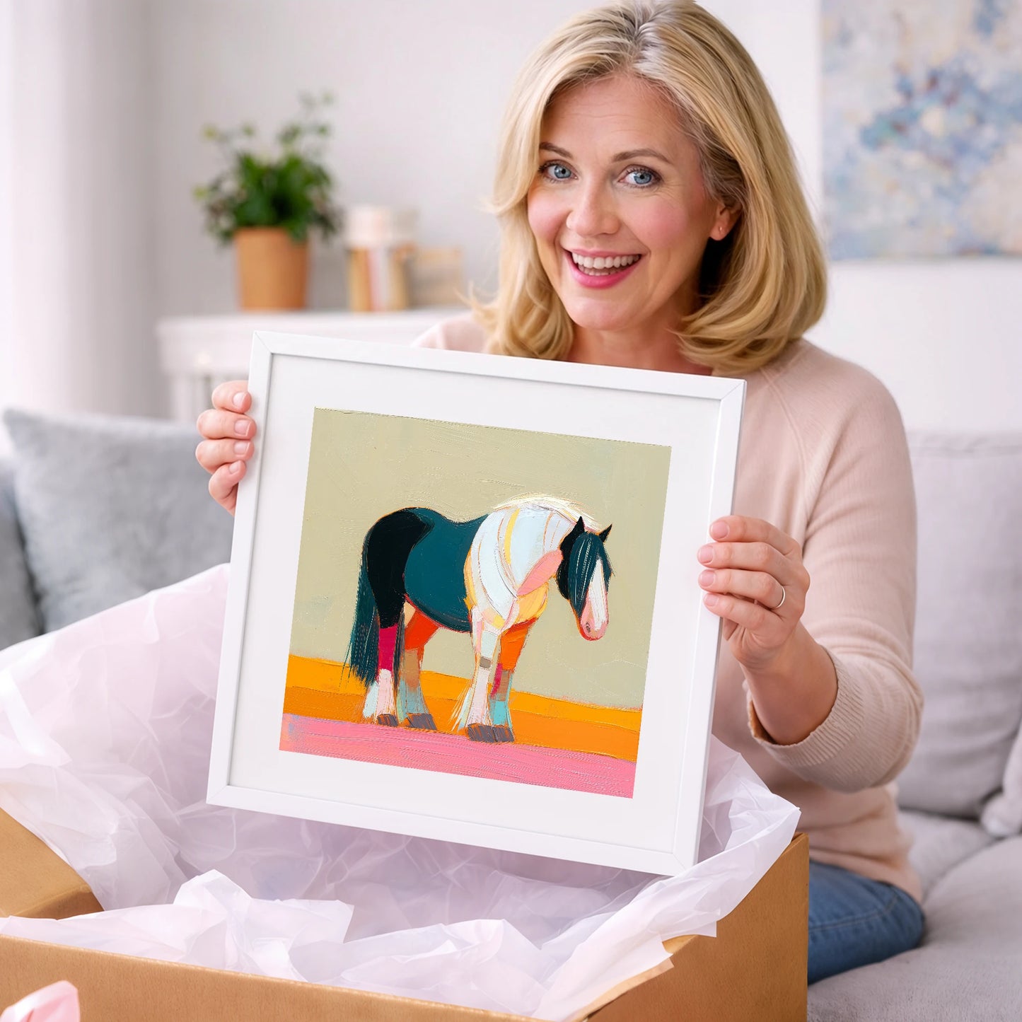 Vivid Spirit of the Cob - working horse art gift idea for horse lovers