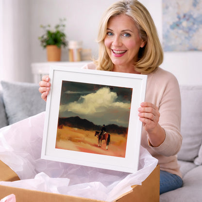 Distant Horizons - western horse art gift idea for horse lovers