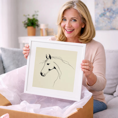 Elegant Equine Silhouette - horse breed art gift idea for horse lovers