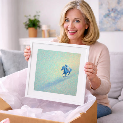 Luminous Racing Stride - racing horse art gift idea for horse lovers
