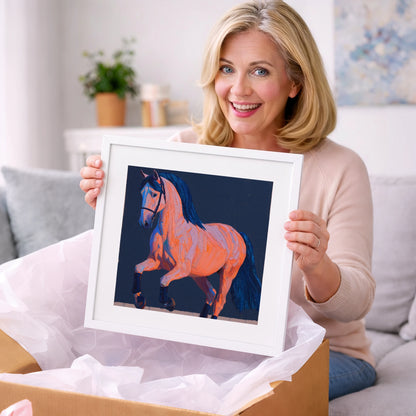 Vibrant Dressage Equine - horse breed art gift idea for horse lovers