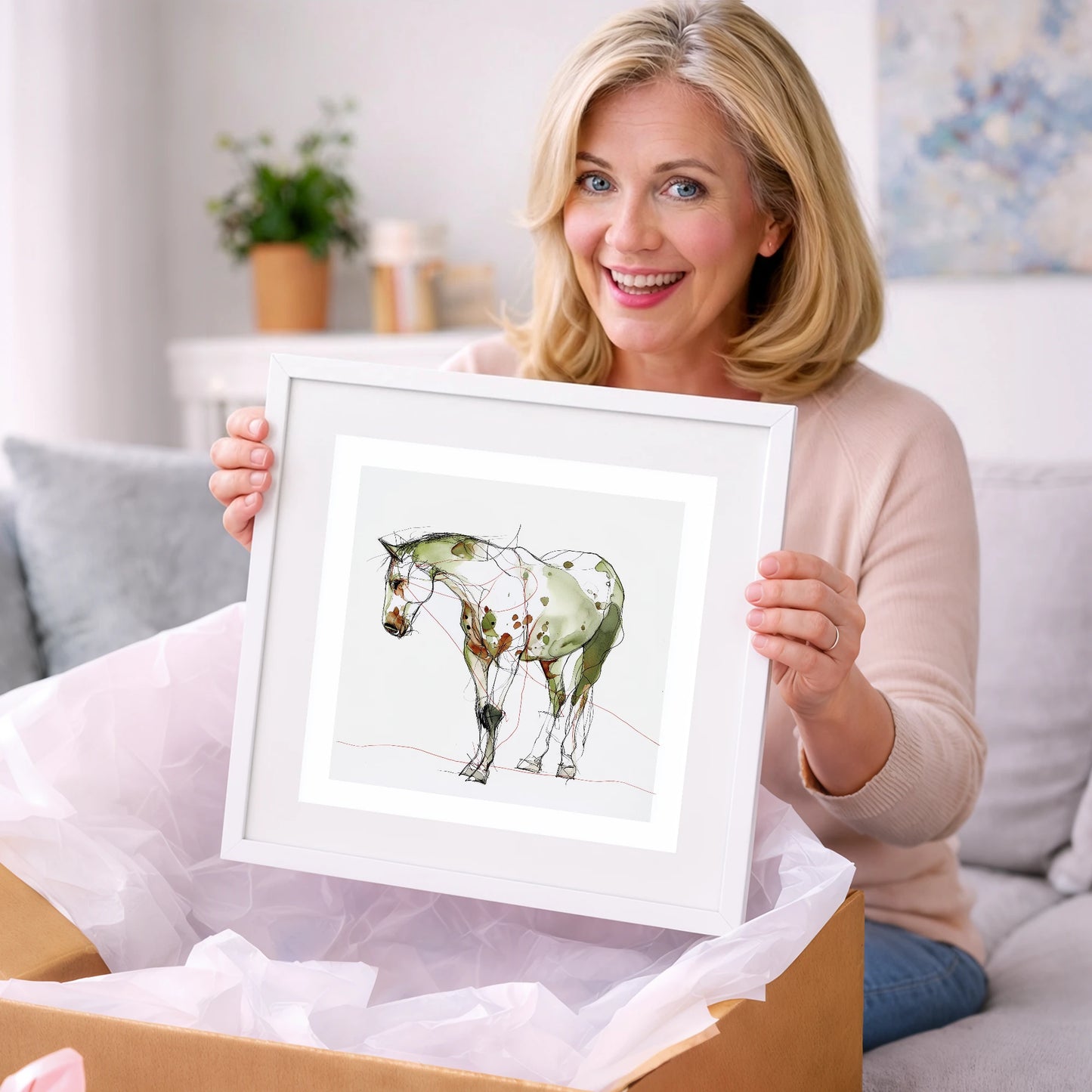 Earthy Appaloosa Contour - horse breed art gift idea for horse lovers