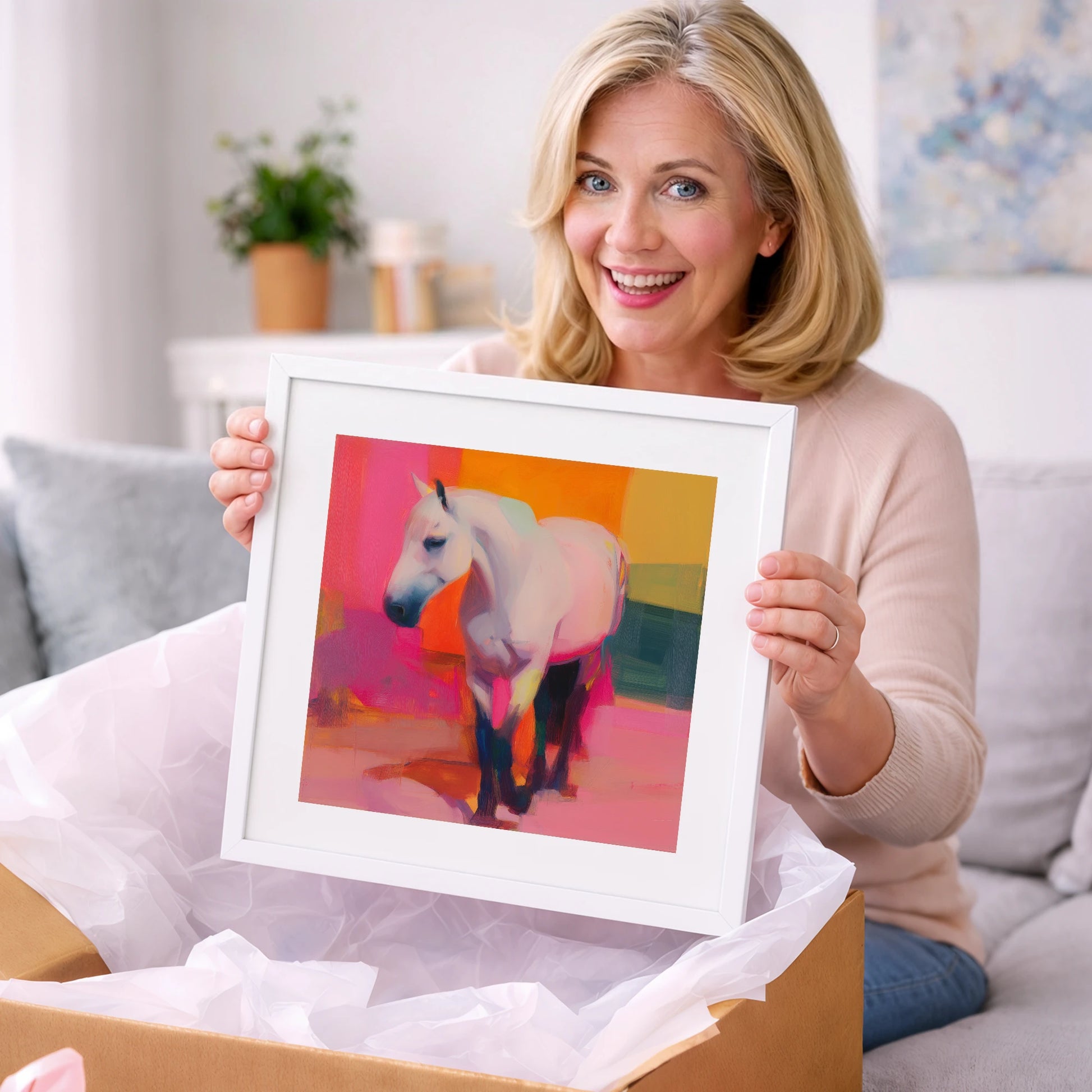 The Vibrant Grey - horse breed art gift idea for horse lovers