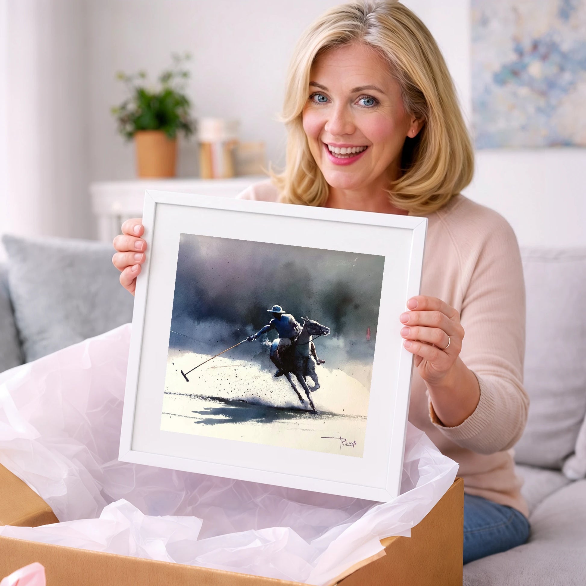 The Decisive Strike - polo horse art gift idea for horse lovers