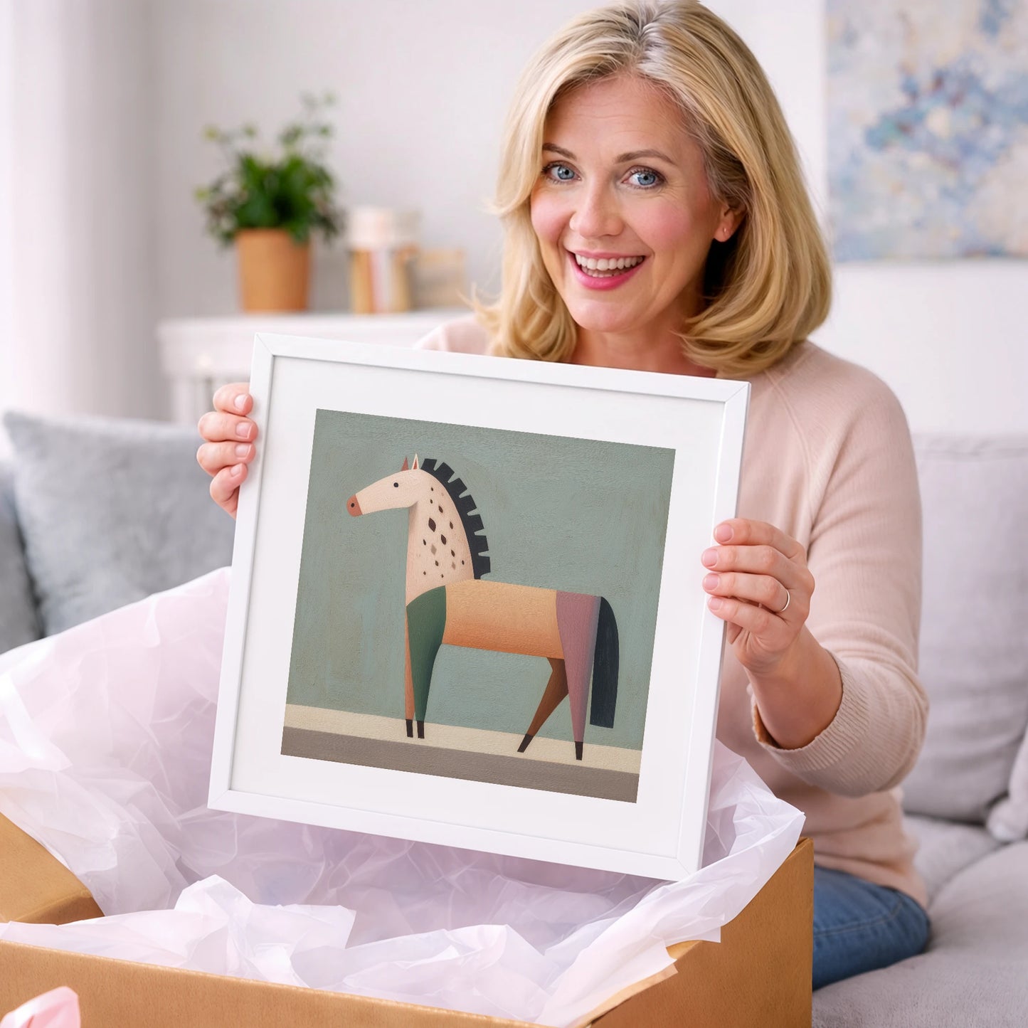 Geometric Appaloosa Form - horse breed art gift idea for horse lovers