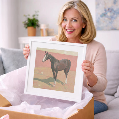 Quiet Grace in Pastel - horse breed art gift idea for horse lovers