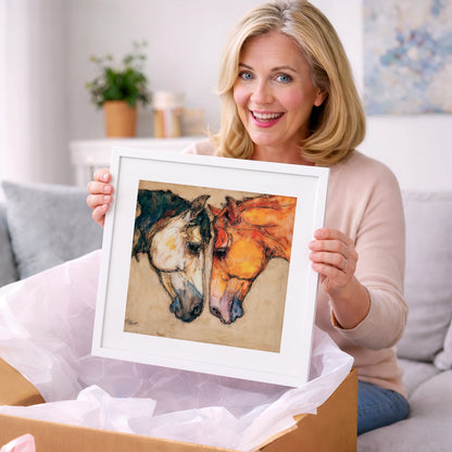 Kindred Spirits - horse portrait art gift idea for horse lovers