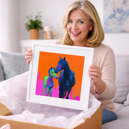 Electric Bond - mare & foal art gift idea for horse lovers