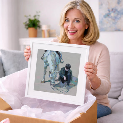 Shared Silence - horse & rider art gift idea for horse lovers