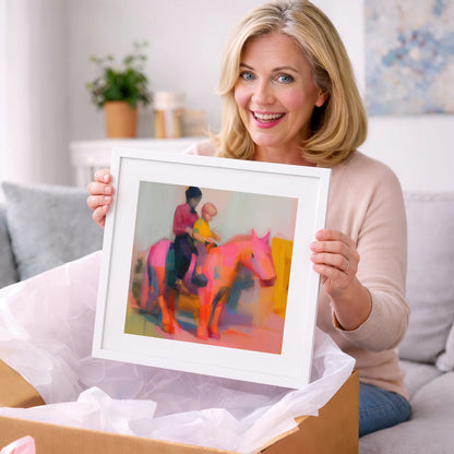 The Radiant Ride - horse & rider art gift idea for horse lovers