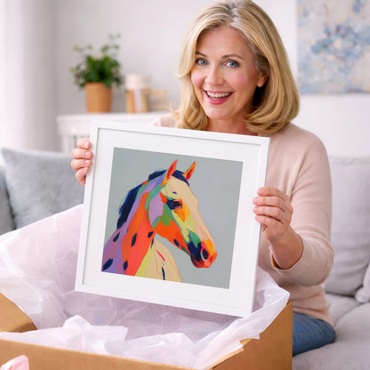 Technicolour Spirit - horse breed art gift idea for horse lovers