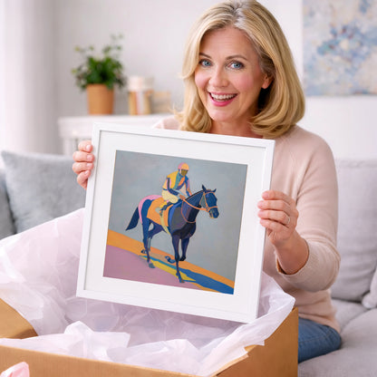 Colours To The Post - racing horse art gift idea for horse lovers