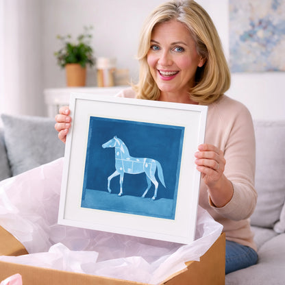The Azure Blueprint - horse breed art gift idea for horse lovers