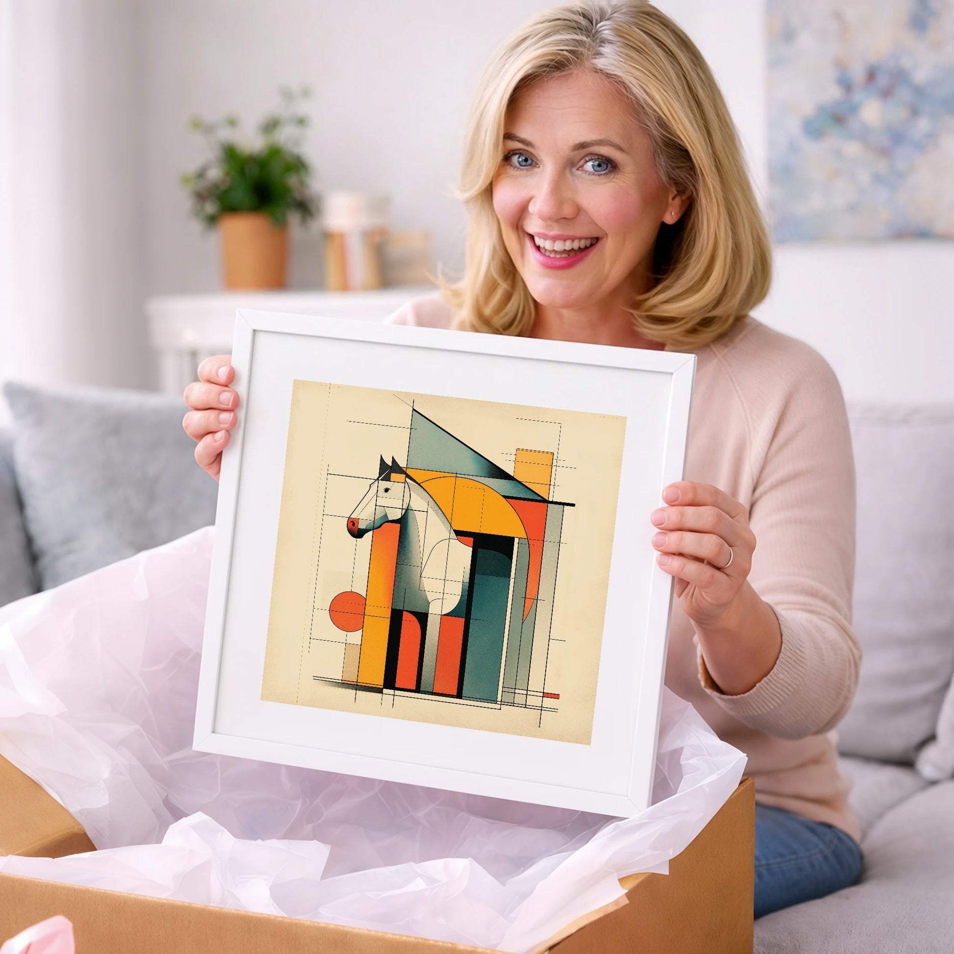 Structural Harmony - horse stable art gift idea for horse lovers