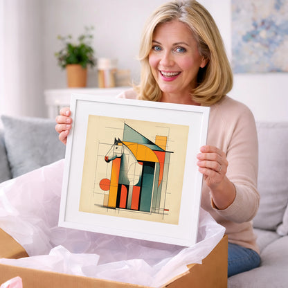 Structural Harmony - horse stable art gift idea for horse lovers