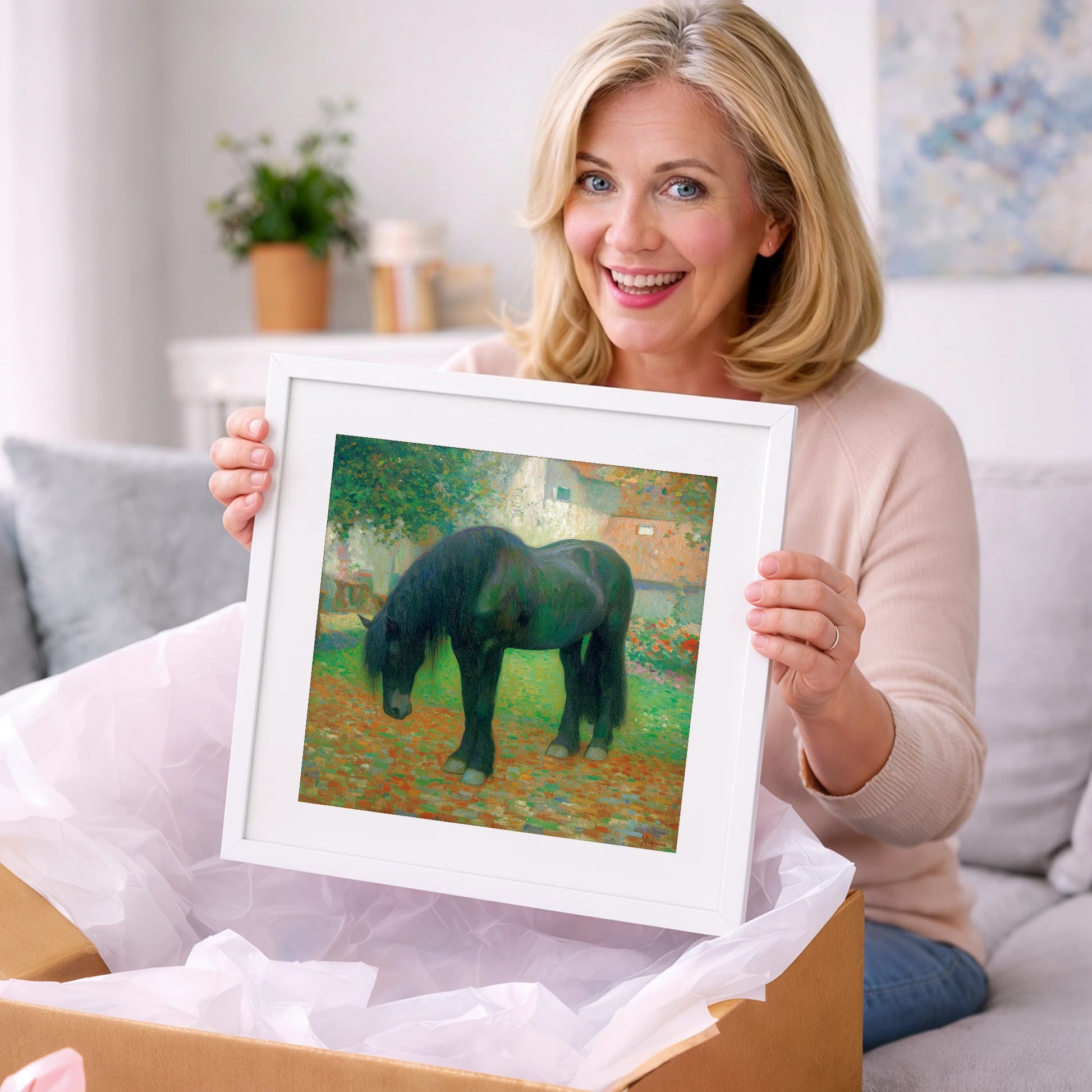 The Sunlit Draught - horse breed art gift idea for horse lovers