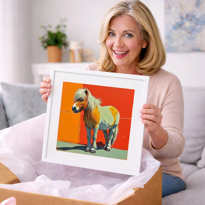 Vibrant Pony Portrait - horse breed art gift idea for horse lovers