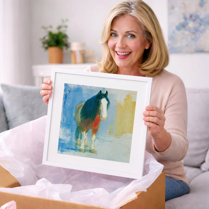 Ethereal Heavy Horse - horse breed art gift idea for horse lovers
