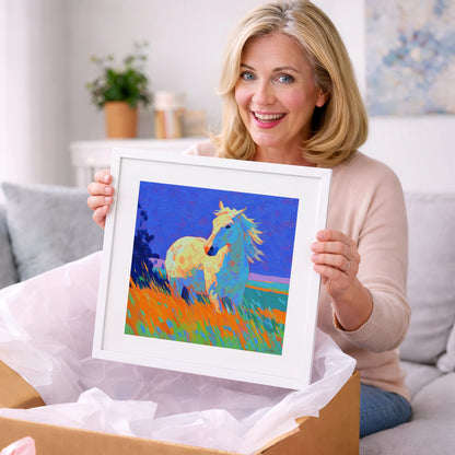 Vibrant Equine Spirit - horse portrait art gift idea for horse lovers