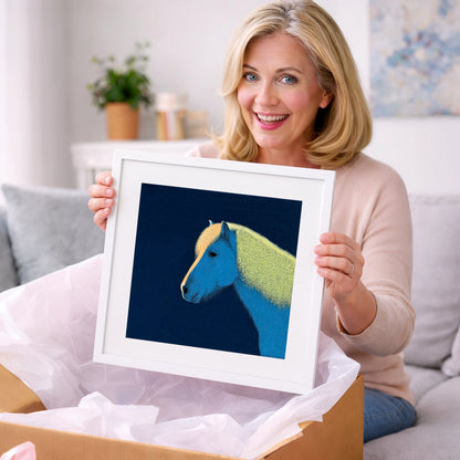 Electric Blue Profile - horse breed art gift idea for horse lovers