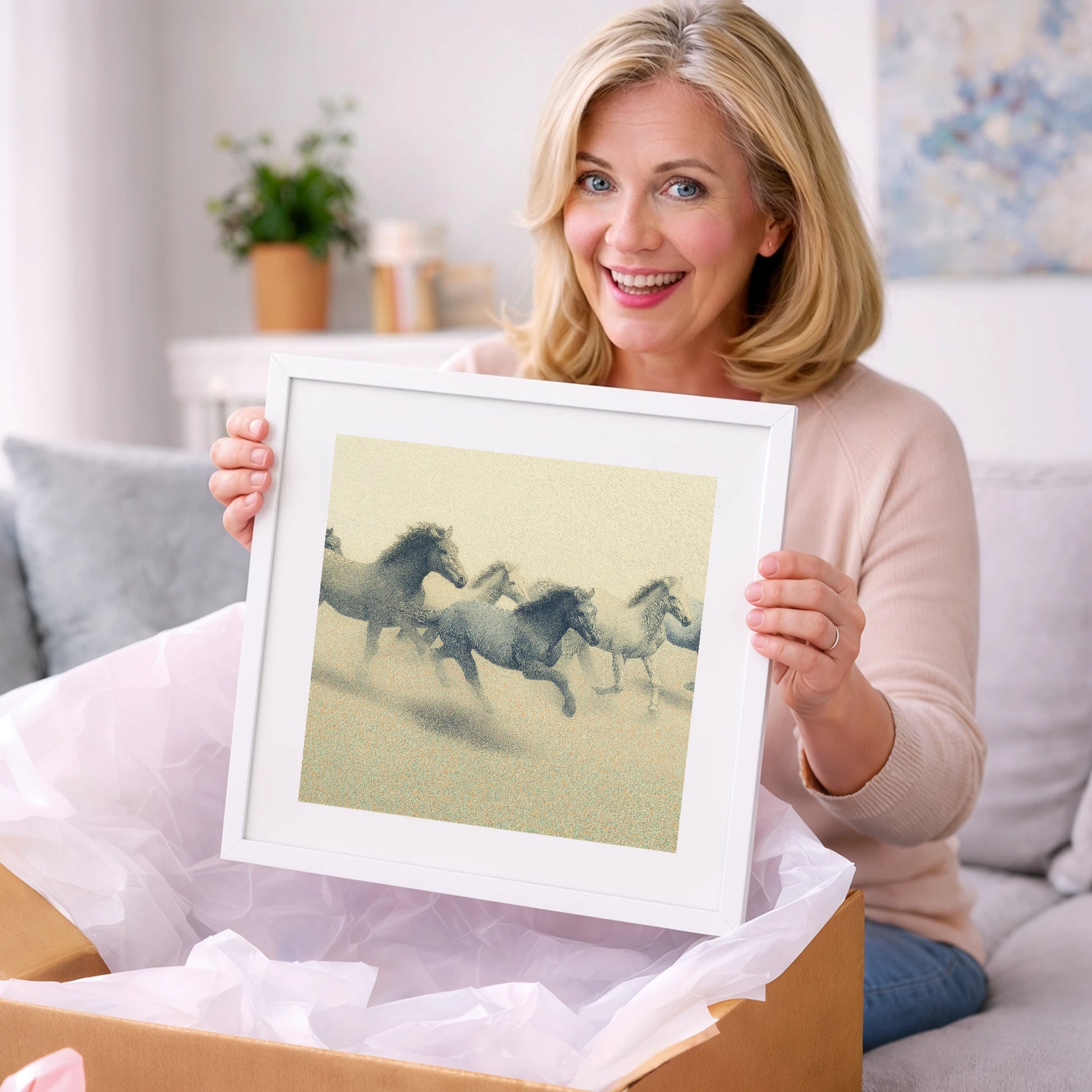 Rhythms of the Herd - wild horses art gift idea for horse lovers