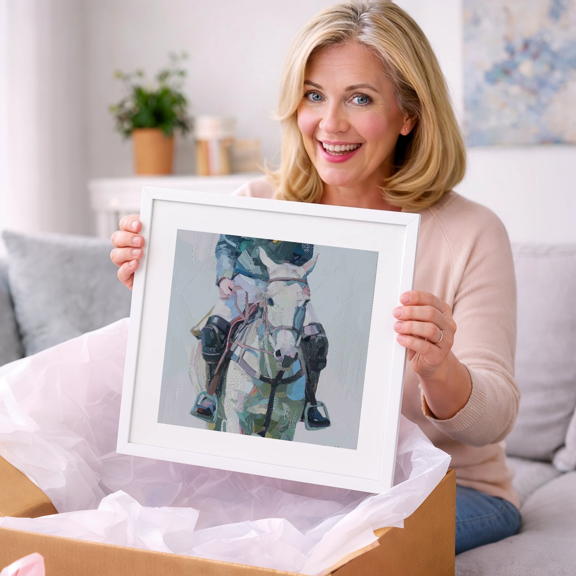 Quiet Before the Chukka - polo horse art gift idea for horse lovers