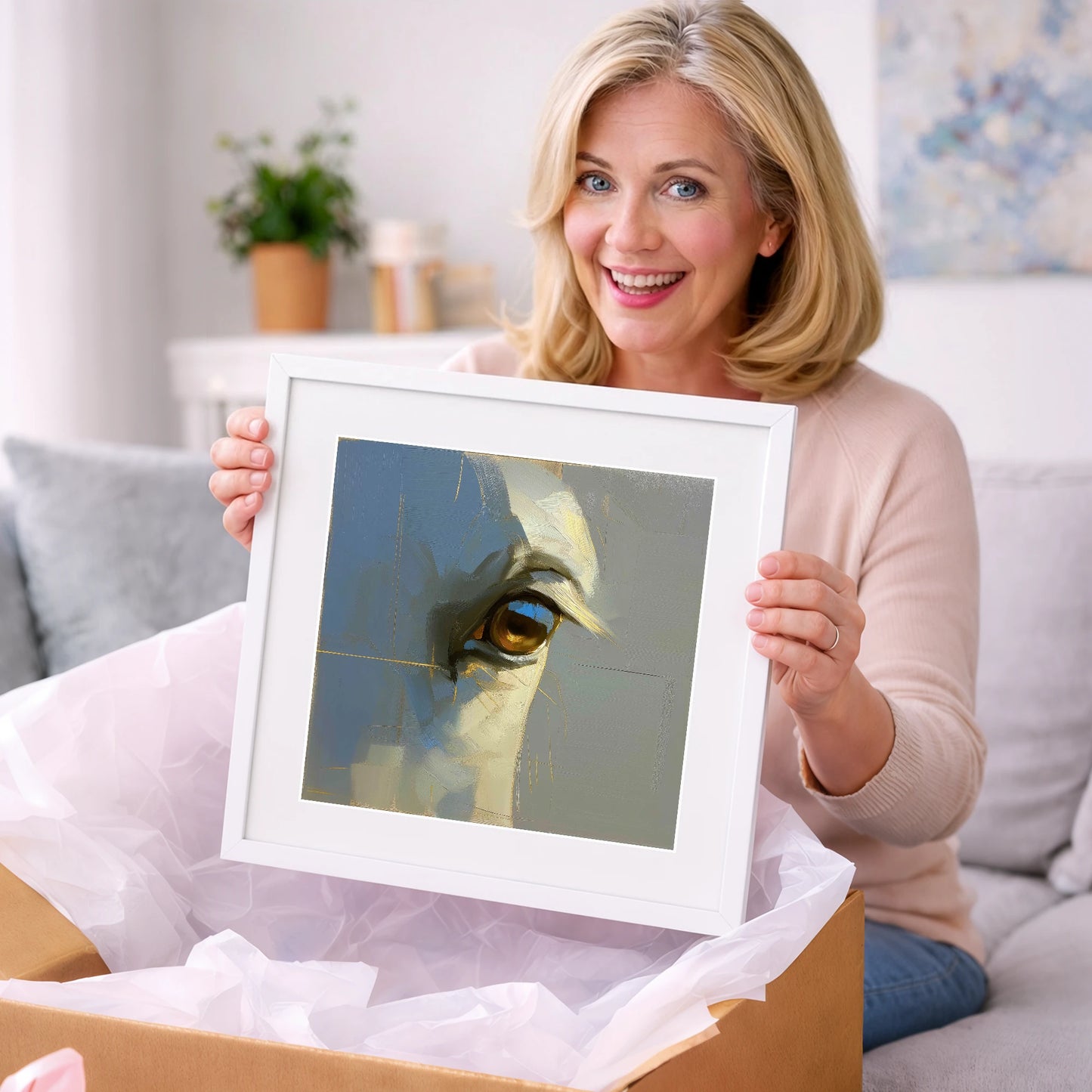 Soul of the Grey - horse portrait art gift idea for horse lovers