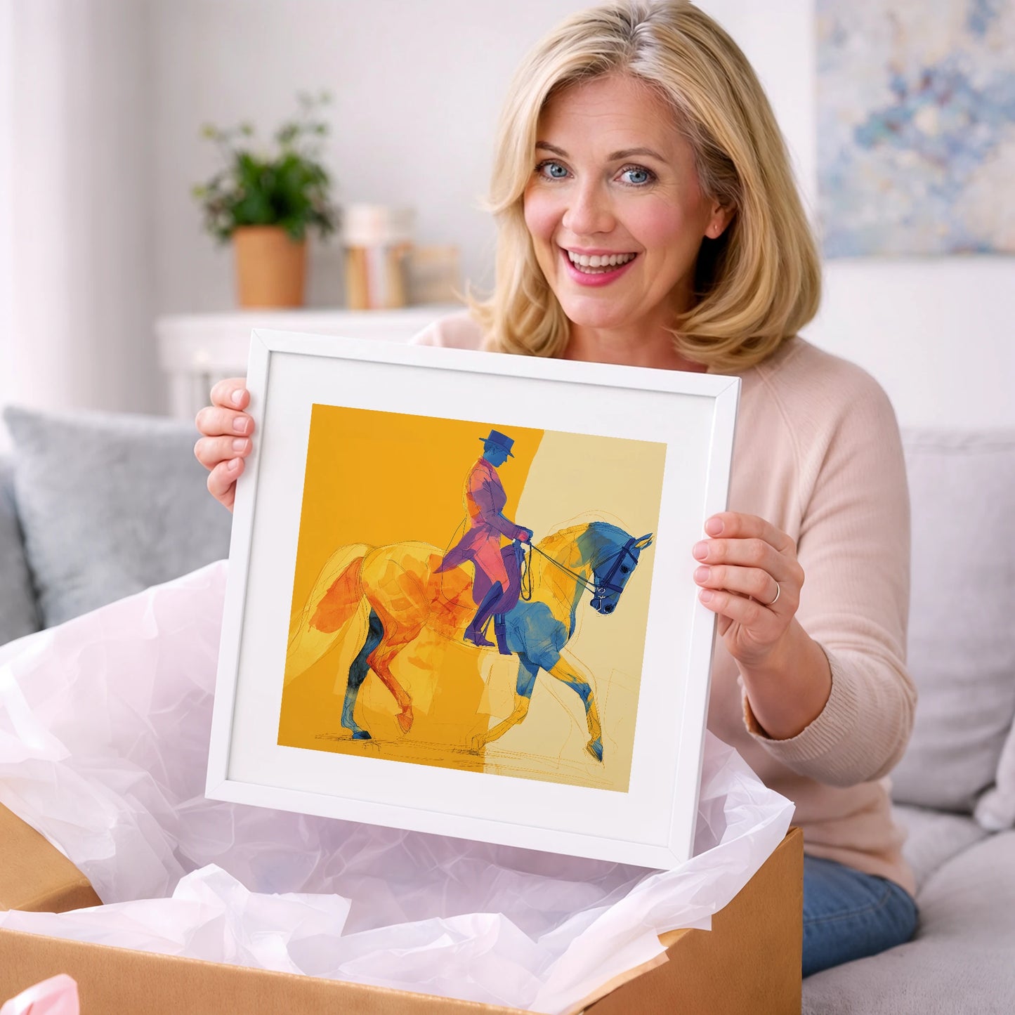 Vivid Dressage Rhythms - dressage horse art gift idea for horse lovers