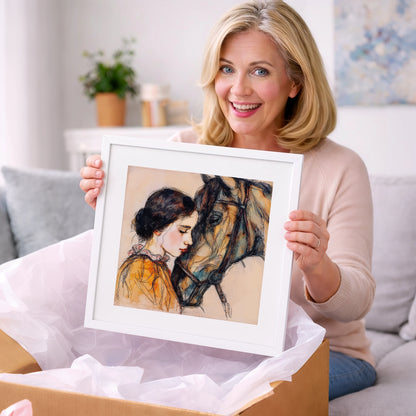 The Unspoken Bond - horse & rider art gift idea for horse lovers