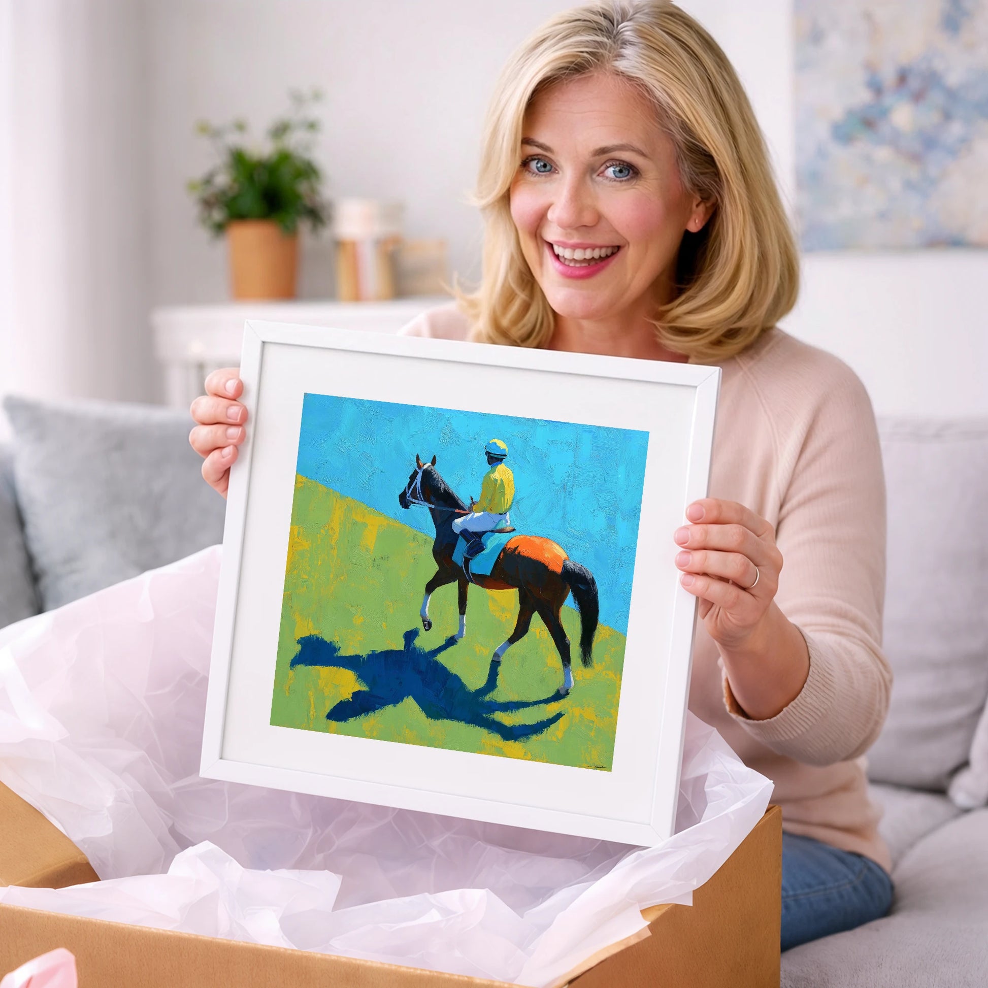 To The Start - racing horse art gift idea for horse lovers