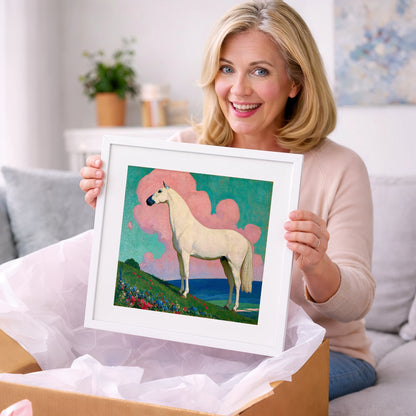 Ethereal White Horse - horse art art gift idea for horse lovers