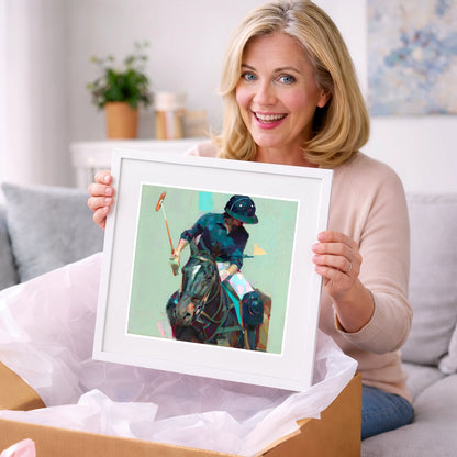 The Decisive Strike - polo horse art gift idea for horse lovers