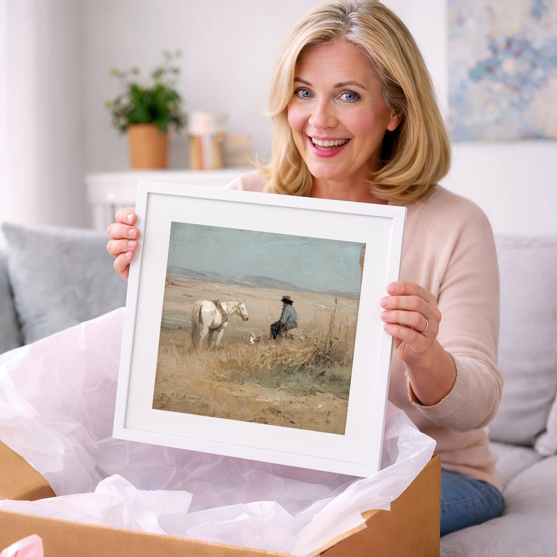 Vast Horizons - horse & rider art gift idea for horse lovers