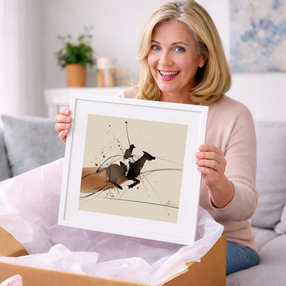 Forward Momentum - horse & rider art gift idea for horse lovers