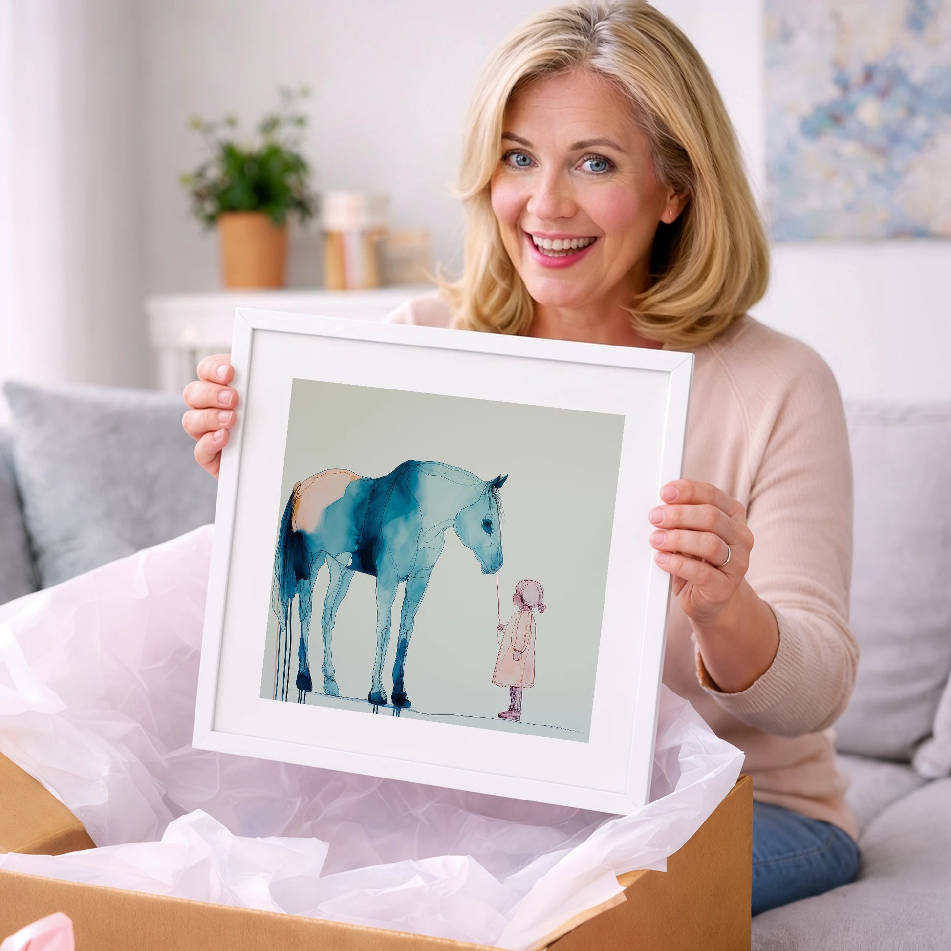 The Delicate Connection - horse & rider art gift idea for horse lovers