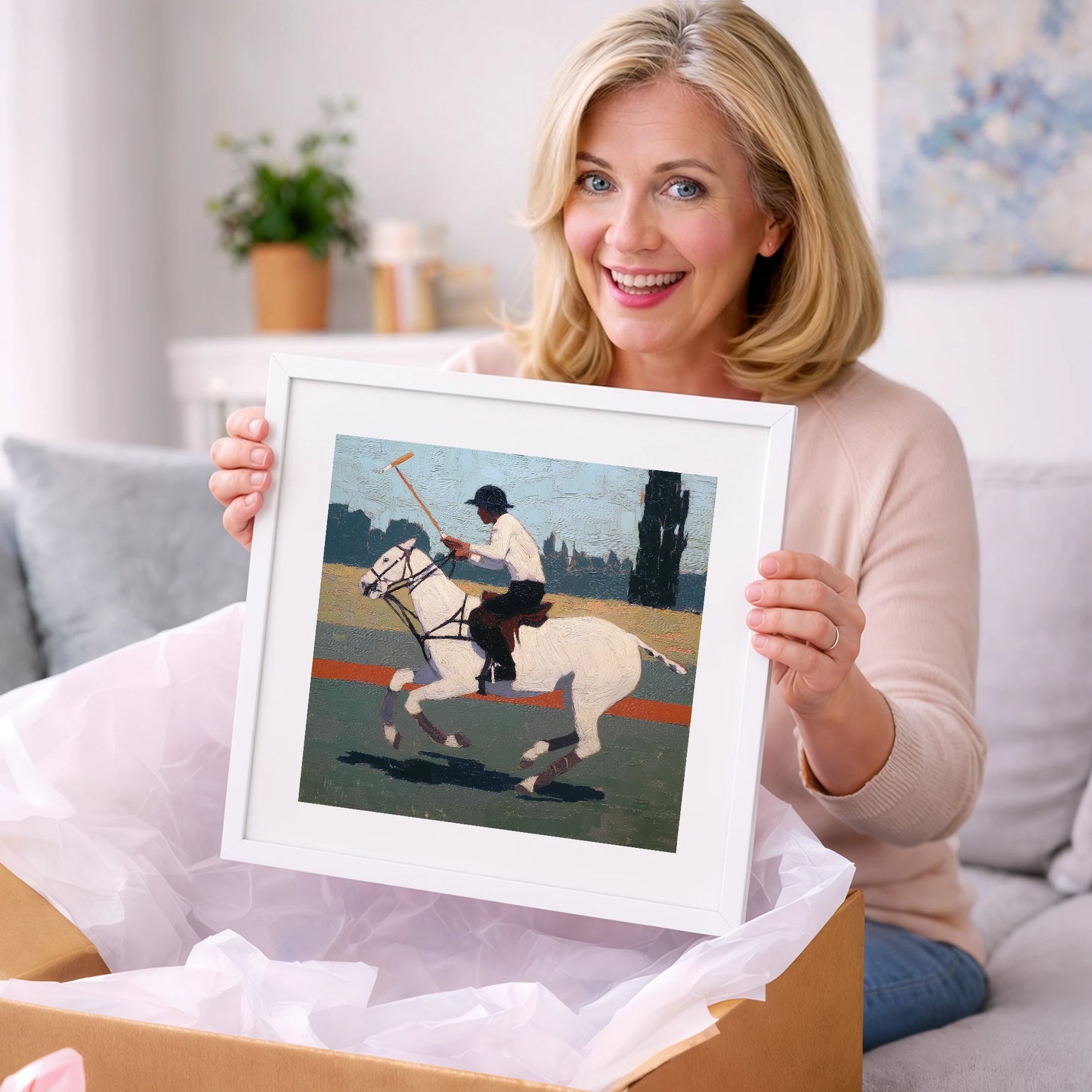 The Decisive Swing - polo horse art gift idea for horse lovers