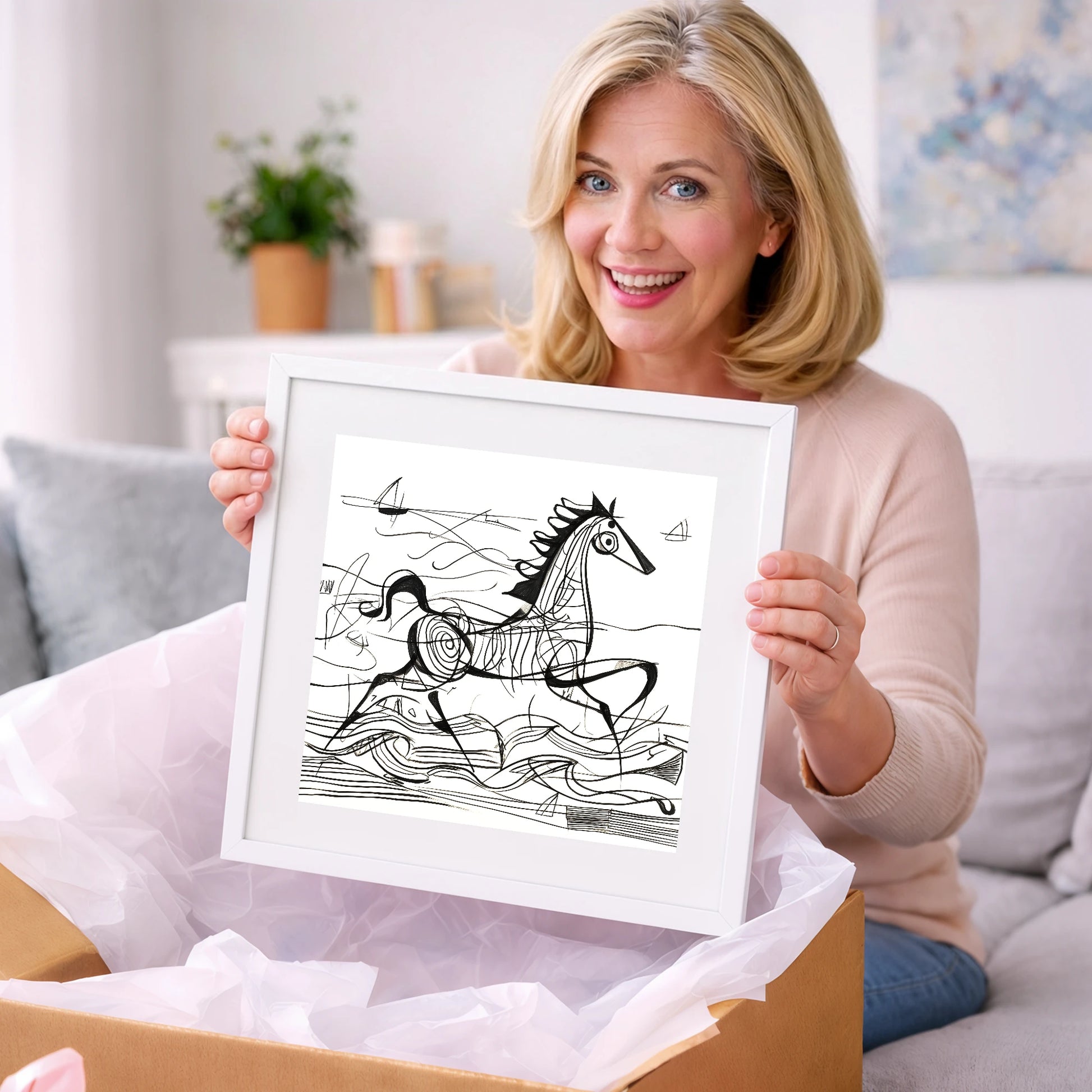 Structural Seaside Canter - beach horse art gift idea for horse lovers