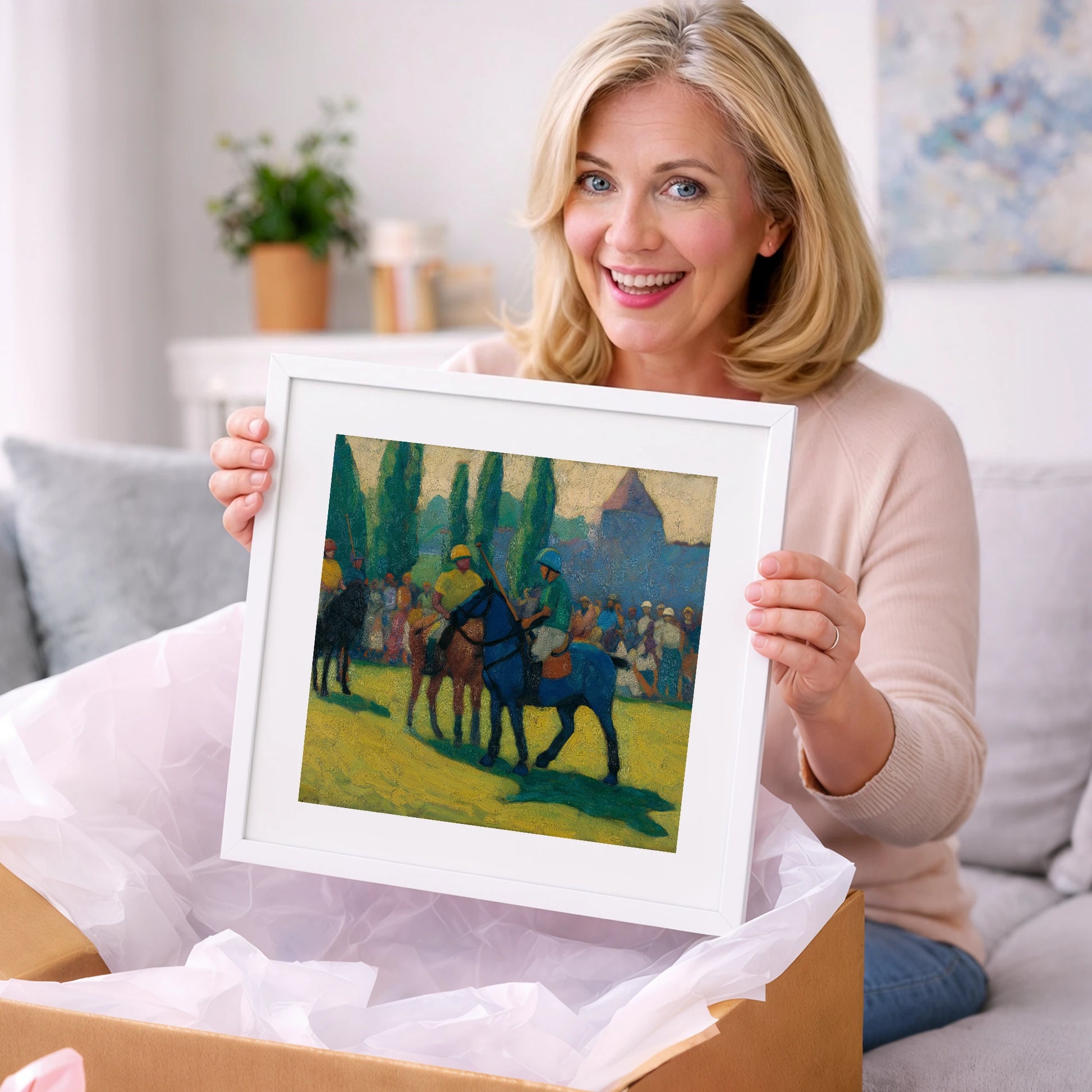 Before the Chukka - polo horse art gift idea for horse lovers