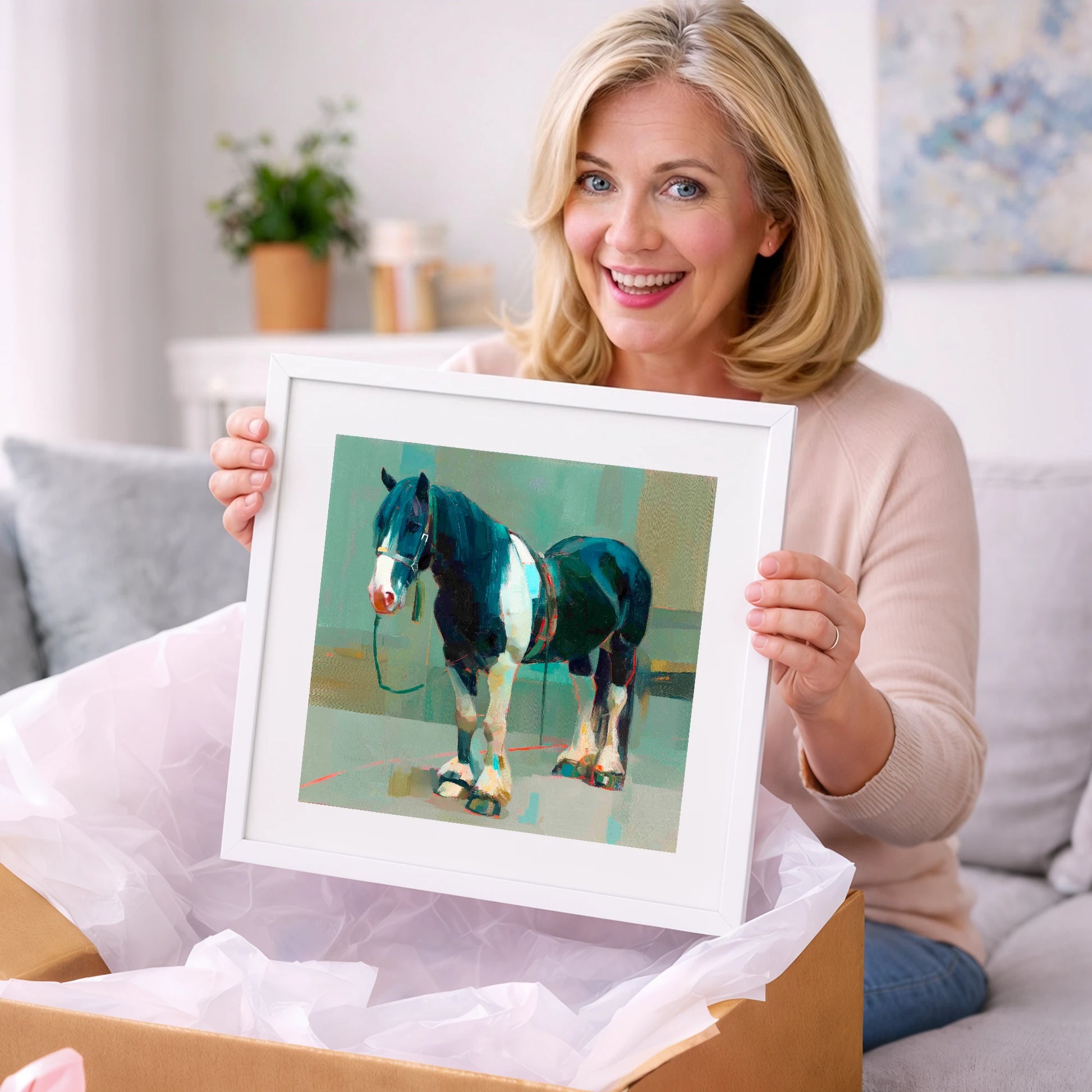 The Stoic Piebald - horse breed art gift idea for horse lovers