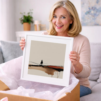 Solitary Western Horizon - western horse art gift idea for horse lovers