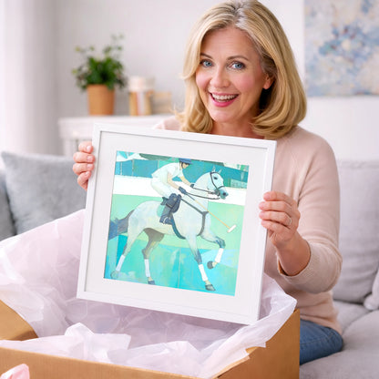 The Serene Chukka - polo horse art gift idea for horse lovers