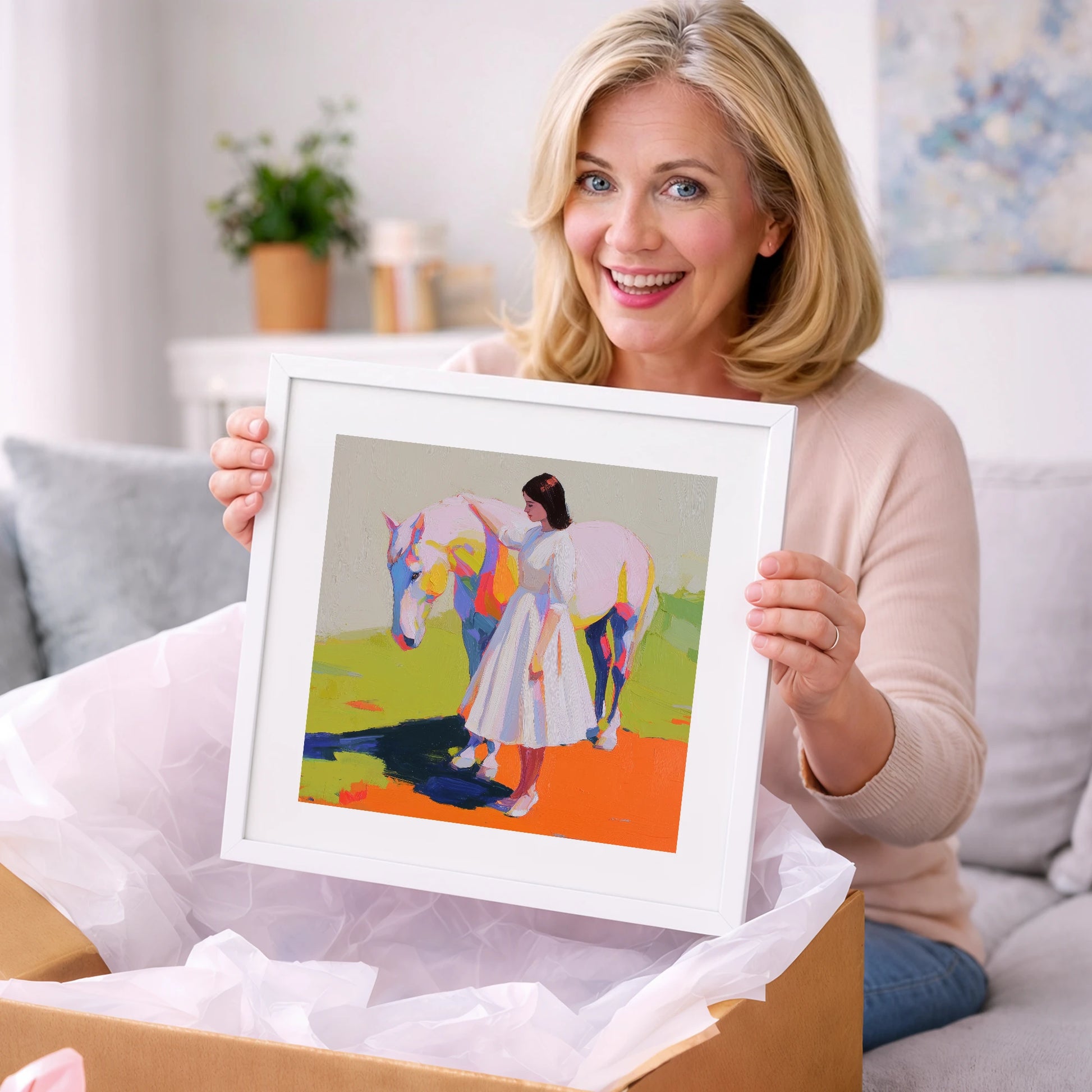 Radiant Connection - horse & rider art gift idea for horse lovers