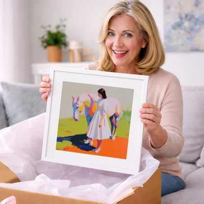 Radiant Connection - horse & rider art gift idea for horse lovers