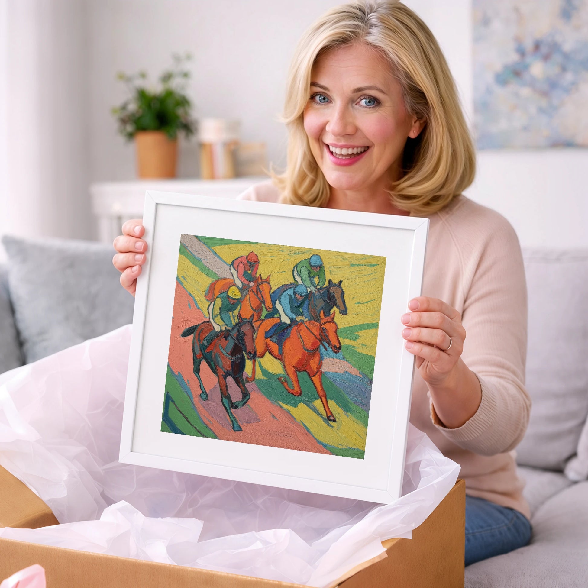 Colours of the Turf - racing horse art gift idea for horse lovers