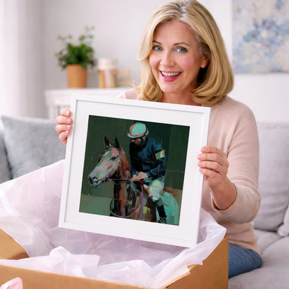 Quiet Intensity - racing horse art gift idea for horse lovers