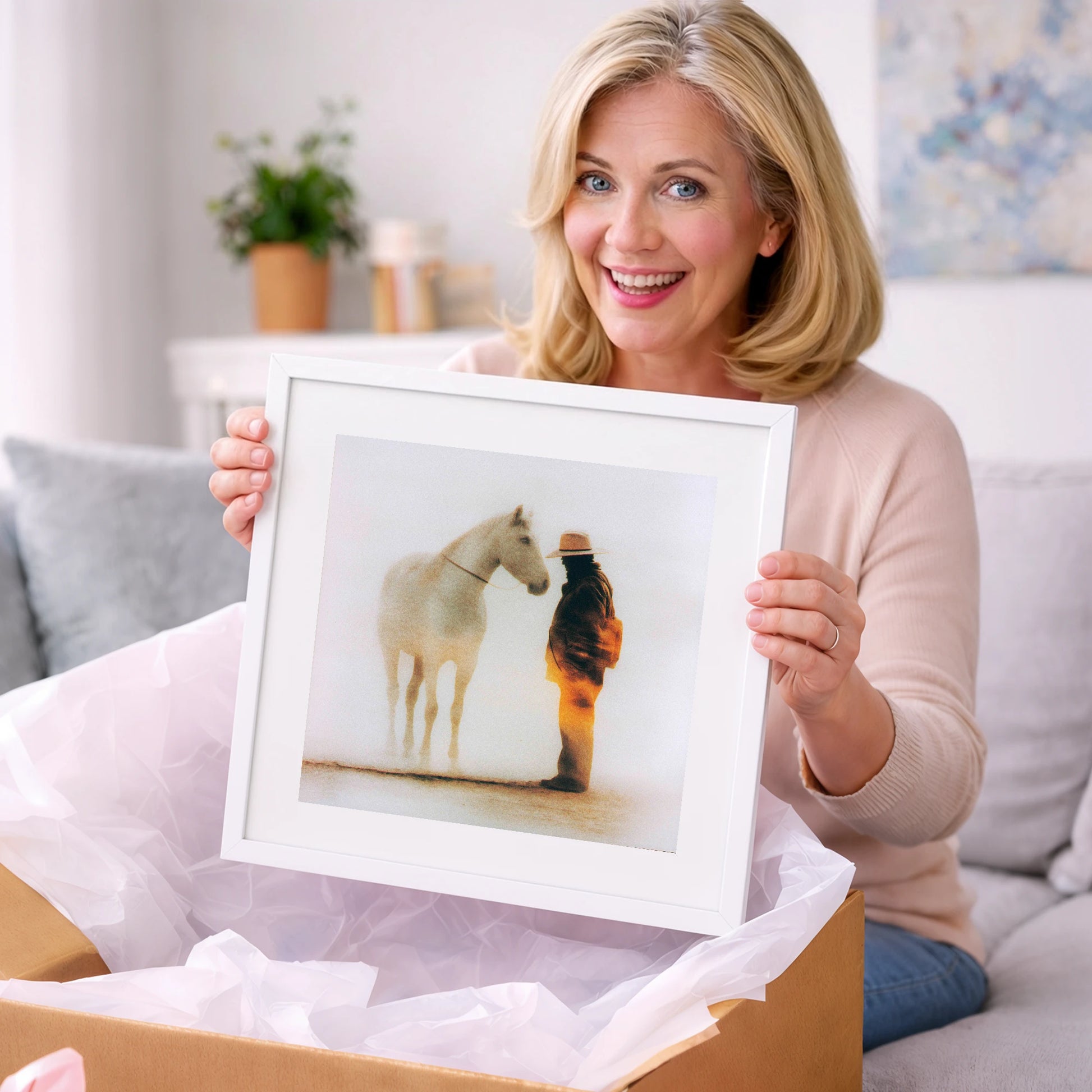 The Quiet Accord - western horse art gift idea for horse lovers