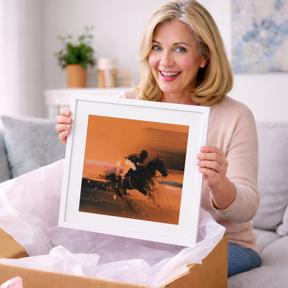 Through the Amber Dust - racing horse art gift idea for horse lovers
